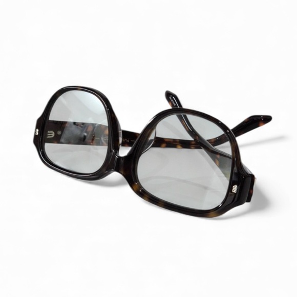 ??PUBLIC BEACON Transparent Lenses Blue-Gray Tint Tortoise Acetate Frame UNISEX main image 4